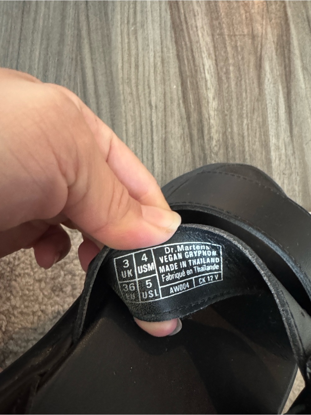 Dr Martens Black Gryphon Leather Strap Platform Gladiator Walking Sandals EU 36 - Picture 2 of 5